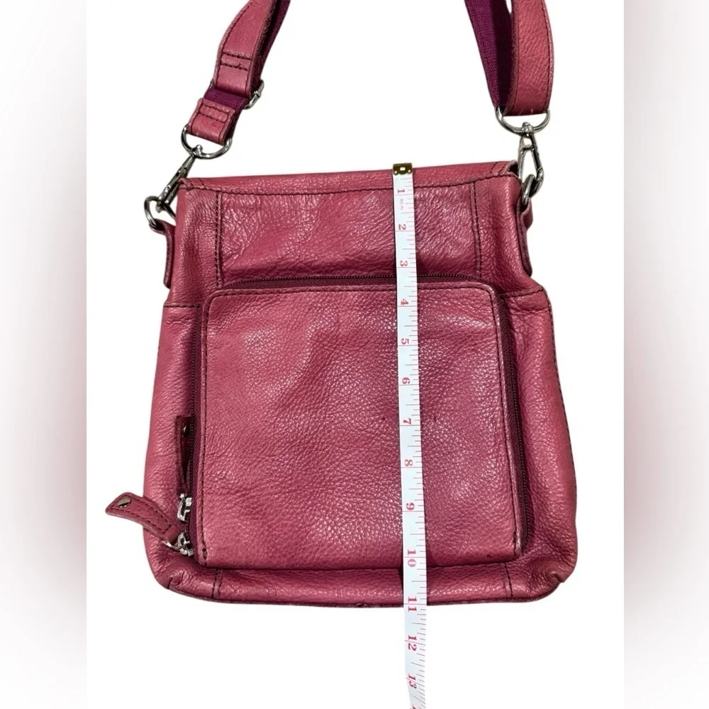 Fossil | Wallet Pocket Bag Womens Plum Leather Detachable Strap Crossbody